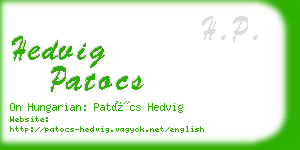 hedvig patocs business card